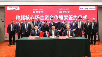 强强联合|甘肃牧原托佩克种猪育种的奠基仪式在甘肃省武威市隆重举行!