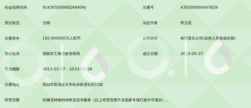 邵阳市汇丰托佩克种猪营销