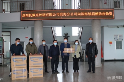 爱心企业向滨海镇捐赠防疫物资